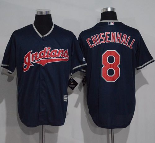 Indians #8 Lonnie Chisenhall Navy Blue New Cool Base Stitched MLB Jersey Indians #8 Lonnie Chisenhall Navy Blue New Cool Base Stitched MLB Jersey