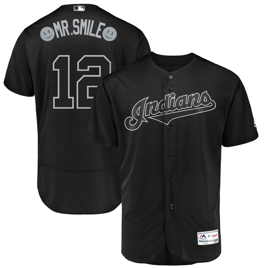 Cleveland Indians #12 Francisco Lindor Majestic 2019 Players' Weekend Flex Base Authentic Player Jersey Black