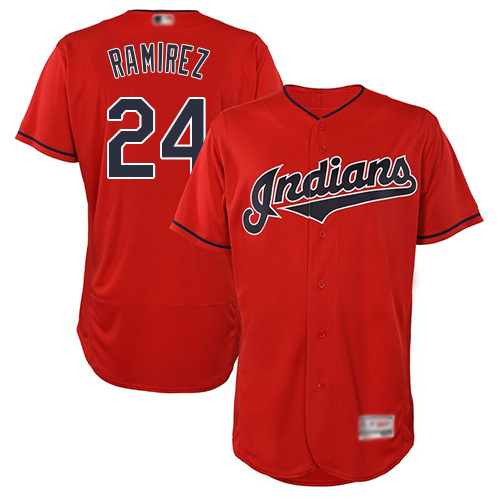 Indians #24 Manny Ramirez Red Flexbase Authentic Collection Stitched MLB Jersey Indians #24 Manny Ramirez Red Flexbase Authentic Collection Stitched MLB Jersey