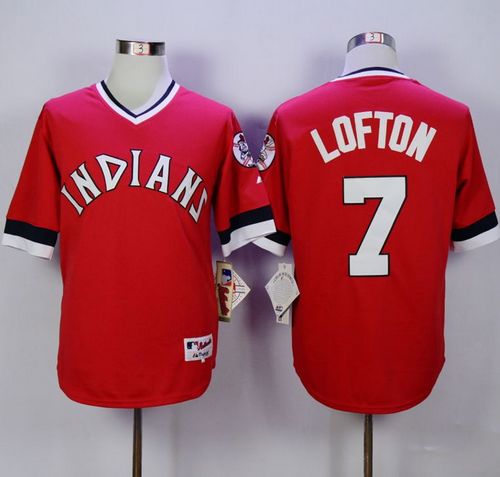 Indians #7 Kenny Lofton Red 1978 Turn Back The Clock Stitched MLB Jersey Indians #7 Kenny Lofton Red 1978 Turn Back The Clock Stitched MLB Jersey