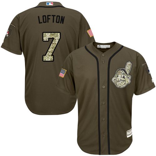 Indians #7 Kenny Lofton Green Salute to Service Stitched MLB Jersey Indians #7 Kenny Lofton Green Salute to Service Stitched MLB Jersey