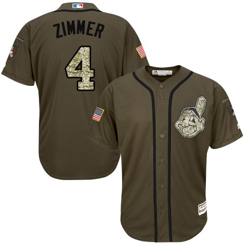 Indians #4 Bradley Zimmer Green Salute to Service Stitched MLB Jersey Indians #4 Bradley Zimmer Green Salute to Service Stitched MLB Jersey