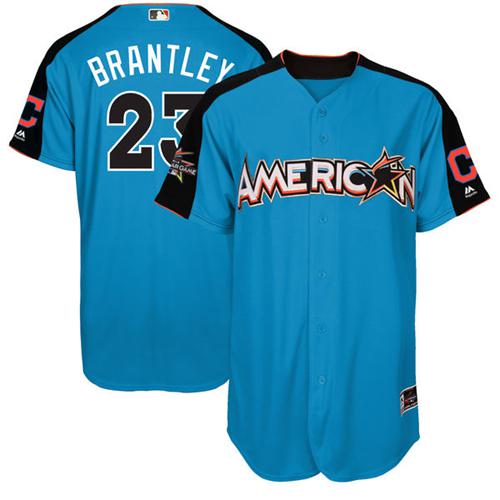 Indians #23 Michael Brantley Blue 2017 All-Star American League Stitched MLB Jersey Indians #23 Michael Brantley Blue 2017 All-Star American League Stitched MLB Jersey