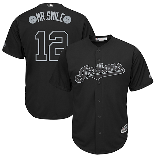Indians #12 Francisco Lindor Black "Mr. Smile" Players Weekend Cool Base Stitched MLB Jersey Indians #12 Francisco Lindor Black "Mr. Smile" Players Weekend Cool Base Stitched MLB Jersey