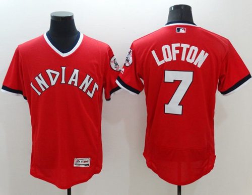 Indians #7 Kenny Lofton Red Flexbase Authentic Collection 1978 Turn Back The Clock Stitched MLB Jersey Indians #7 Kenny Lofton Red Flexbase Authentic Collection 1978 Turn Back The Clock Stitched MLB Jersey