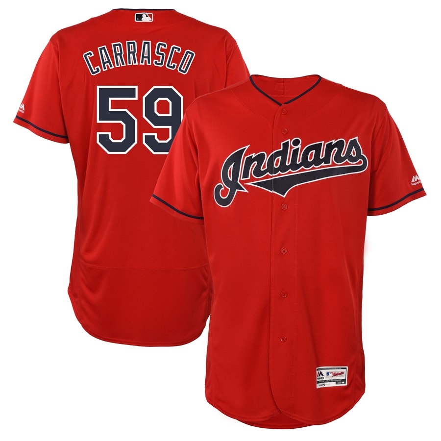 Indians #59 Carlos Carrasco Scarlet 2019 Flexbase Authentic Collection Stitched MLB Jersey Indians #59 Carlos Carrasco Scarlet 2019 Flexbase Authentic Collection Stitched MLB Jersey