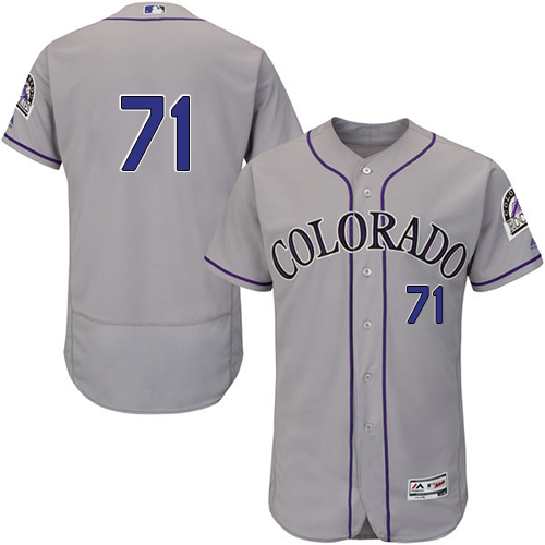 Rockies #71 Wade Davis Grey Flexbase Authentic Collection Stitched MLB Jersey Rockies #71 Wade Davis Grey Flexbase Authentic Collection Stitched MLB Jersey