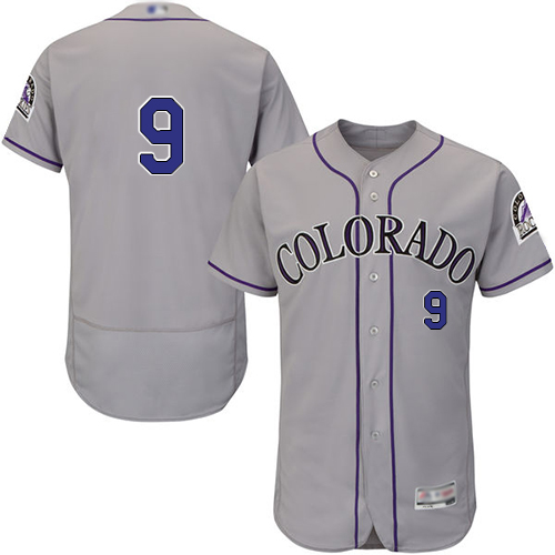 Rockies #9 Daniel Murphy Grey Flexbase Authentic Collection Stitched MLB Jersey Rockies #9 Daniel Murphy Grey Flexbase Authentic Collection Stitched MLB Jersey