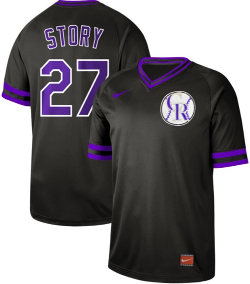 Nike Rockies #27 Trevor Story Black Authentic Cooperstown Collection Stitched MLB Jersey Nike Rockies #27 Trevor Story Black Authentic Cooperstown Collection Stitched MLB Jersey