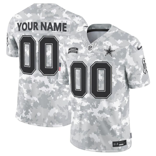 Men's Dallas Cowboys Active Player Custom 2024 F.U.S.E Arctic Camo Salute to Service Limited Stitched Football Jersey Men's Dallas Cowboys Active Player Custom 2024 F.U.S.E Arctic Camo Salute to Service Limited Stitched Football Jersey