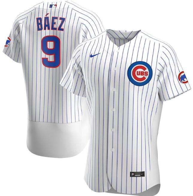Men's Chicago Cubs #9 Javier Baez White MLB Flex Base Stitched Jersey Men's Chicago Cubs #9 Javier Baez White MLB Flex Base Stitched Jersey