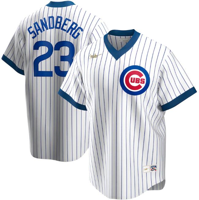 Men's Chicago Cubs #23 Ryne Sandberg 2020 New White MLB Cool Base Stitched Jersey Men's Chicago Cubs #23 Ryne Sandberg 2020 New White MLB Cool Base Stitched Jersey