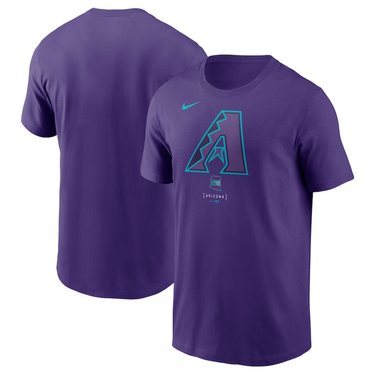 Men's Arizona Diamondbacks Purple 2025 City Connect Wordmark T-Shirt Men's Arizona Diamondbacks Purple 2025 City Connect Wordmark T-Shirt