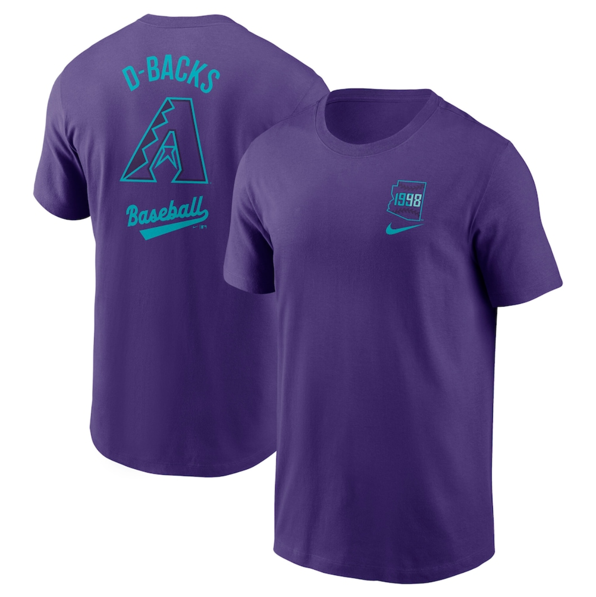 Men's Arizona Diamondbacks Purple 2025 City Connect Two-Hit T-Shirt Men's Arizona Diamondbacks Purple 2025 City Connect Two-Hit T-Shirt