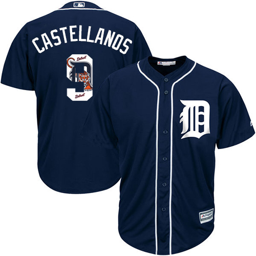 Tigers #9 Nick Castellanos Navy Blue Team Logo Fashion Stitched MLB Jersey Tigers #9 Nick Castellanos Navy Blue Team Logo Fashion Stitched MLB Jersey
