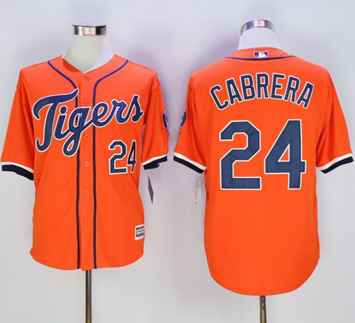 Tigers #24 Miguel Cabrera Orange New Cool Base Stitched MLB Jersey Tigers #24 Miguel Cabrera Orange New Cool Base Stitched MLB Jersey