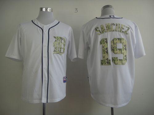 Tigers #19 Anibal Sanchez White USMC Cool Base Stitched MLB Jersey Tigers #19 Anibal Sanchez White USMC Cool Base Stitched MLB Jersey
