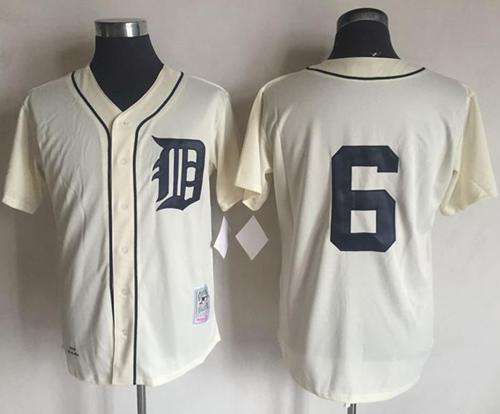 Mitchell And Ness 1968 Tigers #6 Al Kaline Cream Throwback Stitched MLB Jersey Mitchell And Ness 1968 Tigers #6 Al Kaline Cream Throwback Stitched MLB Jersey