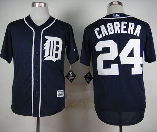 Tigers #24 Miguel Cabrera Navy Blue Cool Base Stitched MLB Jersey Tigers #24 Miguel Cabrera Navy Blue Cool Base Stitched MLB Jersey