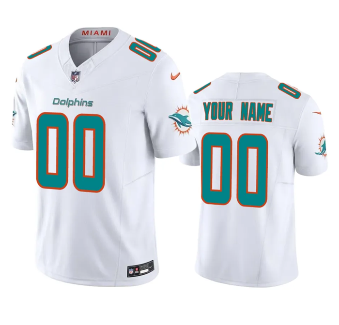 Men's Miami Dolphins Active Player Custom White 2023 F.U.S.E Vapor Limited Stitched Football Jersey Men's Miami Dolphins Active Player Custom White 2023 F.U.S.E Vapor Limited Stitched Football Jersey