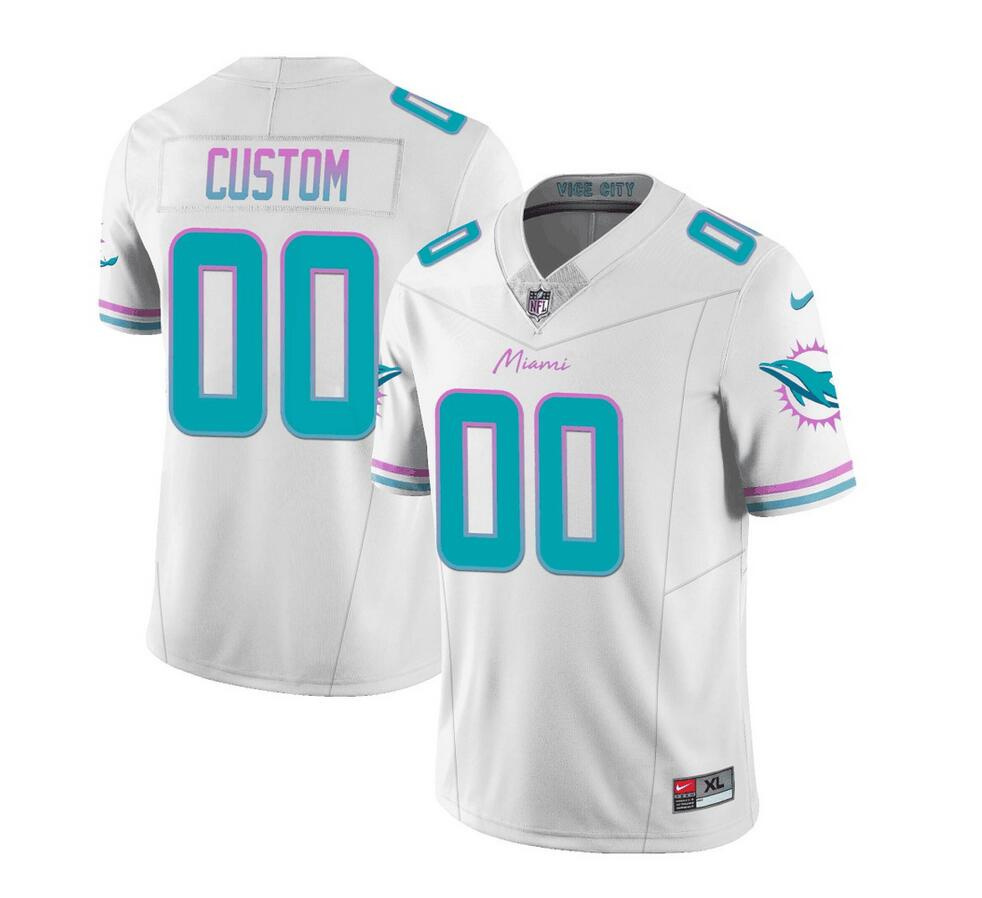 Men's Miami Dolphins Active Player Custom White 2023 F.U.S.E Vapor Limited Stitched Football Jersey Men's Miami Dolphins Active Player Custom White 2023 F.U.S.E Vapor Limited Stitched Football Jersey