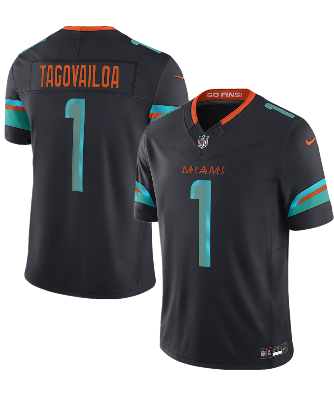 Men's Miami Dolphins #1 Tua Tagovailoa Black 2025 F.U.S.E. “Rivalries” Vapor Limited Stitched Football Jersey Men's Miami Dolphins #1 Tua Tagovailoa Black 2025 F.U.S.E. “Rivalries” Vapor Limited Stitched Football Jersey