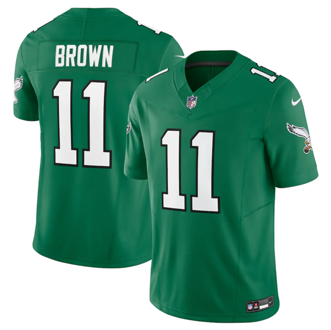 Men's Philadelphia Eagles #11 A. J. Brown Green 2023 F.U.S.E. Vapor Untouchable Stitched Football Jersey Men's Philadelphia Eagles #11 A. J. Brown Green 2023 F.U.S.E. Vapor Untouchable Stitched Football Jersey