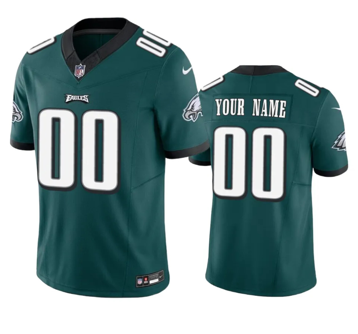 Men's Philadelphia Eagles Active Player Custom Green 2023 F.U.S.E Vapor Untouchable Limited Stitched Football Jersey