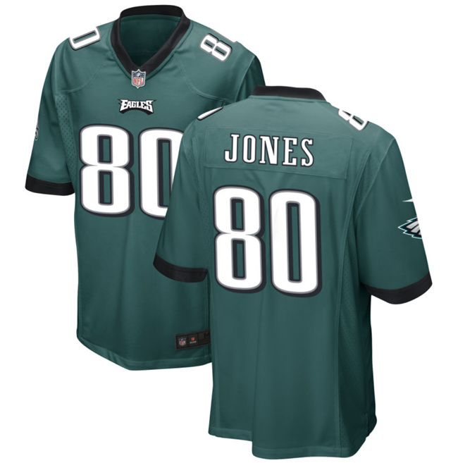 Men's Philadelphia Eagles #80 Julio Jones Green 2023 Stitched Game Jersey