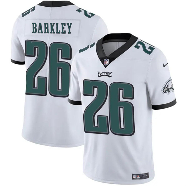 Men's Philadelphia Eagles #26 Saquon Barkley White Vapor Untouchable Limited Stitched Football Jersey Men's Philadelphia Eagles #26 Saquon Barkley White Vapor Untouchable Limited Stitched Football Jersey