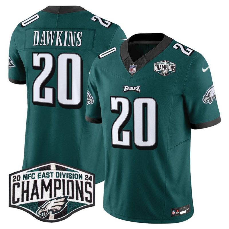 Men's Philadelphia Eagles #20 Brian Dawkins Green 2024 NFC East Champions F.U.S.E. Vapor Untouchable Limited Stitched Football Jersey Men's Philadelphia Eagles #20 Brian Dawkins Green 2024 NFC East Champions F.U.S.E. Vapor Untouchable Limited Stitched Football Jersey