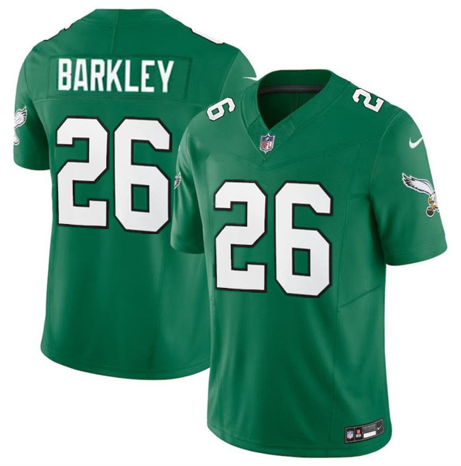 Men's Philadelphia Eagles #26 Saquon Barkley Green 2023 F.U.S.E. Vapor Untouchable Limited Throwback Stitched Football Jersey Men's Philadelphia Eagles #26 Saquon Barkley Green 2023 F.U.S.E. Vapor Untouchable Limited Throwback Stitched Football Jersey