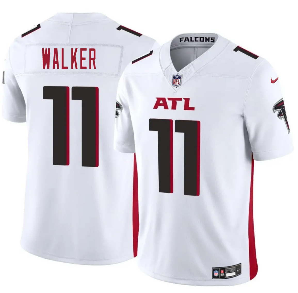 Men's Atlanta Falcons #11 Jalon Walker White 2025 Draft F.U.S.E. Vapor Untouchable Limited Stitched Football Jersey Men's Atlanta Falcons #11 Jalon Walker White 2025 Draft F.U.S.E. Vapor Untouchable Limited Stitched Football Jersey
