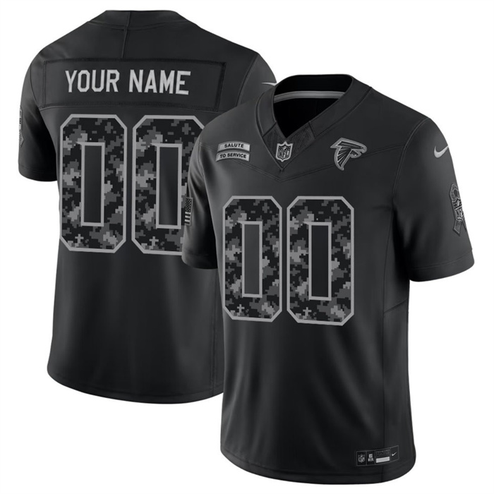 Men's Atlanta Falcons Active Player Custom Black F.U.S.E. 2026 Salute to Service Limited Stitched Football Jersey
