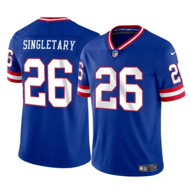 Men's New York Giants #26 Devin Singletary Royal Throwback Vapor Untouchable Limited Stitched Jersey Men's New York Giants #26 Devin Singletary Royal Throwback Vapor Untouchable Limited Stitched Jersey