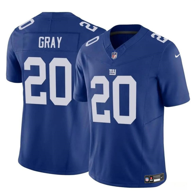 Men's New York Giants #20 Eric Gray Blue 2023 F.U.S.E. Vapor Untouchable Limited Stitched Jersey Men's New York Giants #20 Eric Gray Blue 2023 F.U.S.E. Vapor Untouchable Limited Stitched Jersey