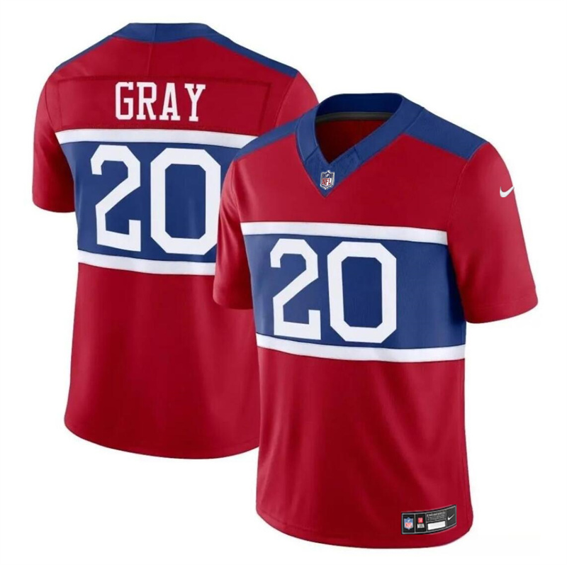 Men's New York Giants #20 Eric Gray Century Red Alternate Vapor F.U.S.E. Limited Stitched Football Jersey Men's New York Giants #20 Eric Gray Century Red Alternate Vapor F.U.S.E. Limited Stitched Football Jersey