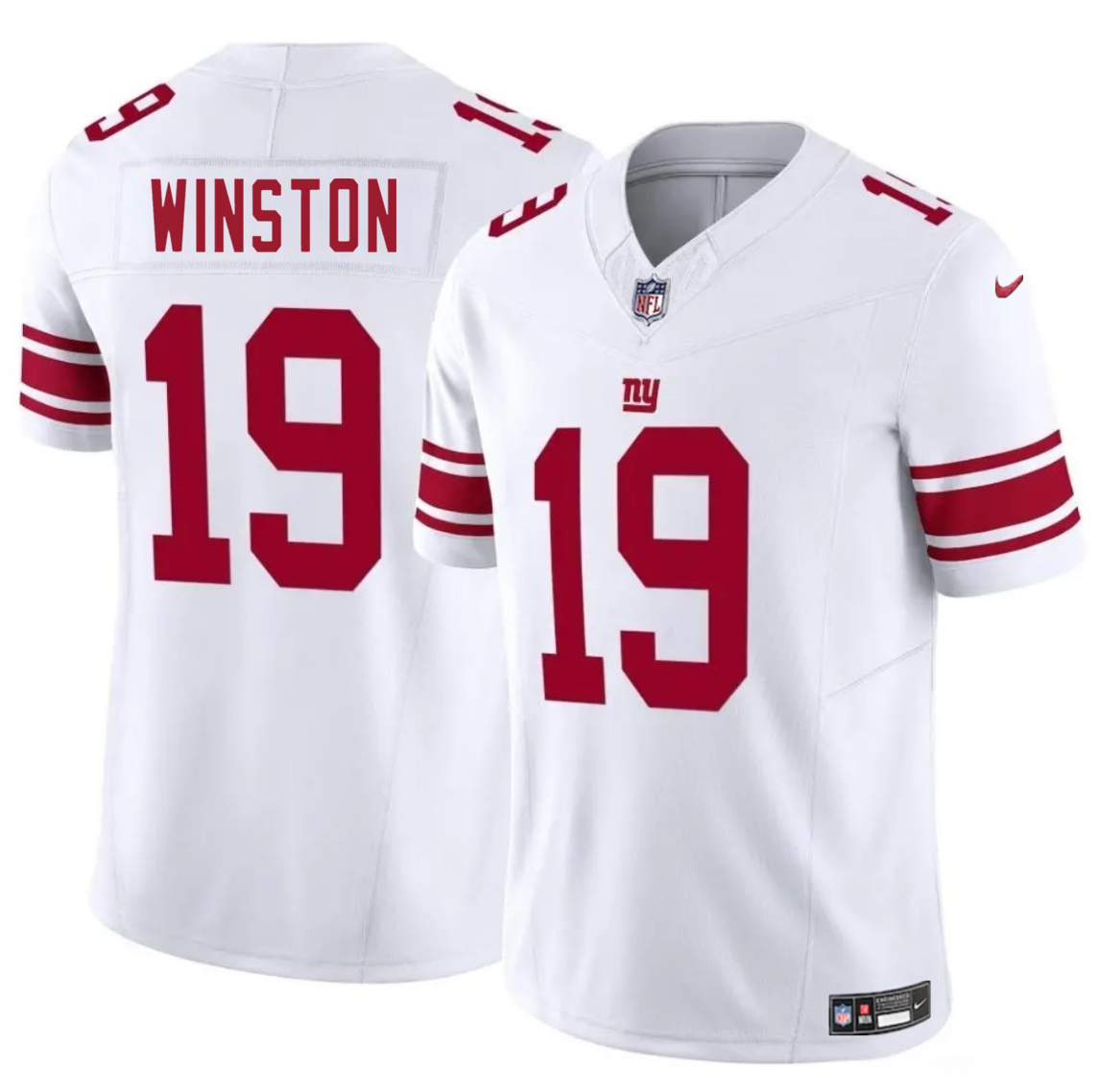 Men's New York Giants #19 Jameis Winston White 2025 F.U.S.E. Vapor Untouchable Limited Stitched Jersey Men's New York Giants #19 Jameis Winston White 2025 F.U.S.E. Vapor Untouchable Limited Stitched Jersey