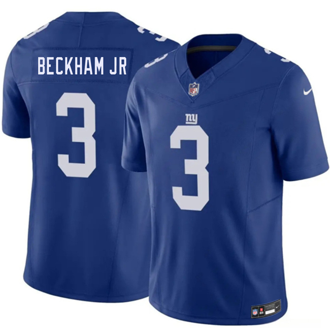 Men's New York Giants #3 Odell Beckham Jr Blue 2026 F.U.S.E. Vapor Untouchable Limited Stitched Jersey