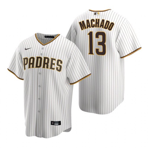 Men's Manny Machado Jersey #13 San Diego Padres White Home 2020 Men's Manny Machado Jersey #13 San Diego Padres White Home 2020