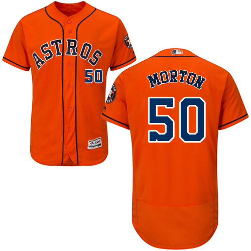 Astros #50 Charlie Morton Orange Flexbase Authentic Collection Stitched MLB Jersey Astros #50 Charlie Morton Orange Flexbase Authentic Collection Stitched MLB Jersey