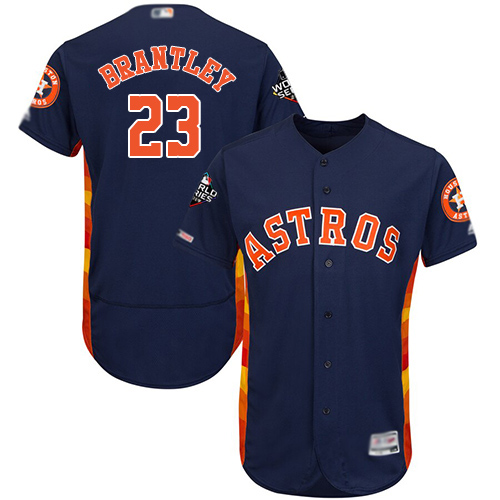 Astros #23 Michael Brantley Navy Blue Flexbase Authentic Collection 2019 World Series Bound Stitched MLB Jersey Astros #23 Michael Brantley Navy Blue Flexbase Authentic Collection 2019 World Series Bound Stitched MLB Jersey