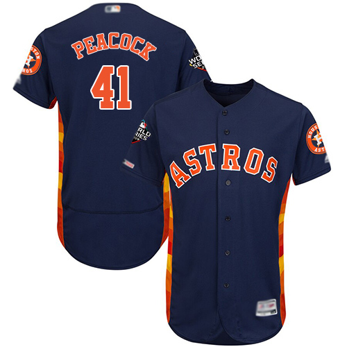 Astros #41 Brad Peacock Navy Blue Flexbase Authentic Collection 2019 World Series Bound Stitched MLB Jersey Astros #41 Brad Peacock Navy Blue Flexbase Authentic Collection 2019 World Series Bound Stitched MLB Jersey