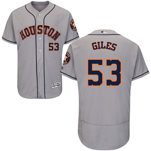 Astros #53 Ken Giles Grey Flexbase Authentic Collection Stitched MLB Jersey Astros #53 Ken Giles Grey Flexbase Authentic Collection Stitched MLB Jersey