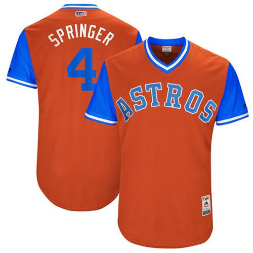 Astros #4 George Springer Orange 