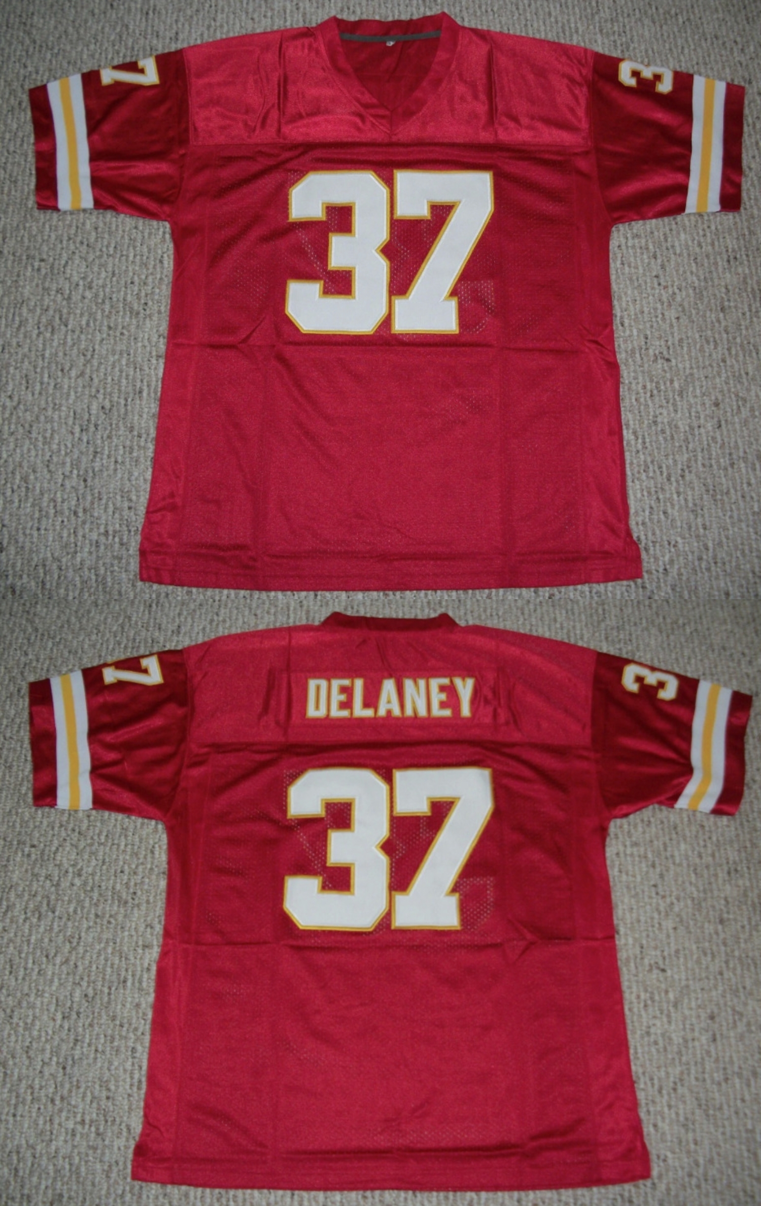 Men’s Kansas City Chiefs #37 Joe Delaney Red Stitched Football Jersey