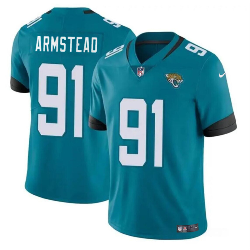 Men's Jacksonville Jaguars #91 Arik Armstead Teal Vapor Untouchable Limited Stitched Jersey Men's Jacksonville Jaguars #91 Arik Armstead Teal Vapor Untouchable Limited Stitched Jersey