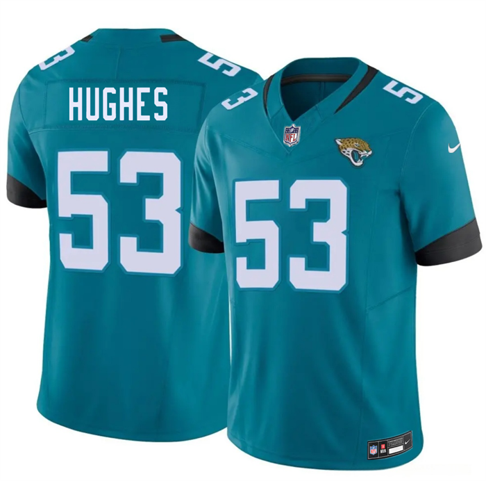 Men's Jacksonville Jaguars #53 Parker Hughes Teal 2026 Draft F.U.S.E. Vapor Untouchable Limited Stitched Jersey