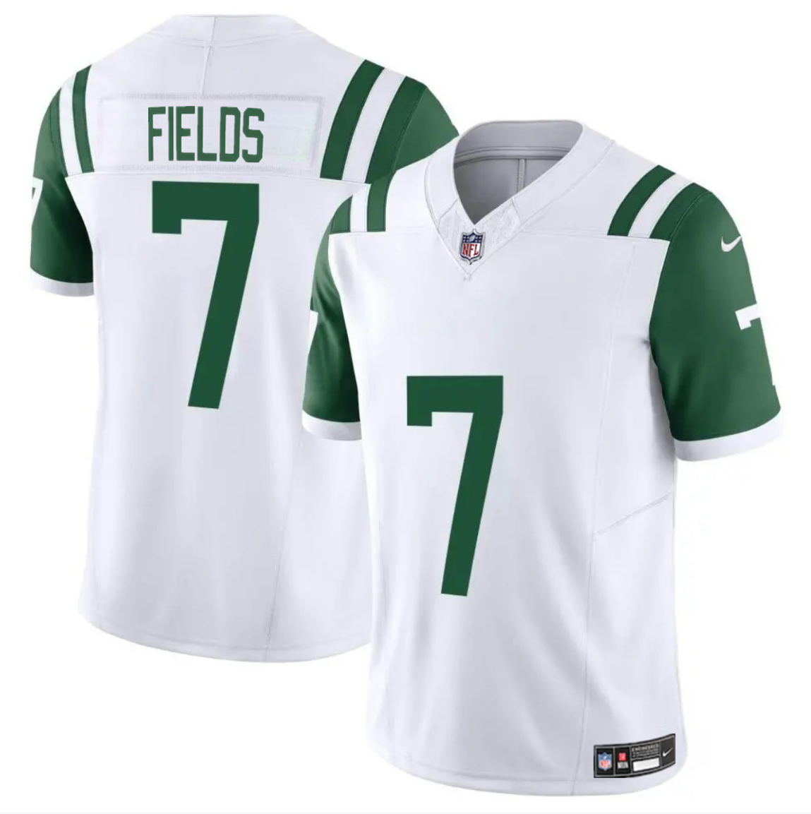Men's New York Jets #7 Justin Fields White 2025 F.U.S.E. Classic Alternate Vapor Untouchable Limited Stitched Jersey