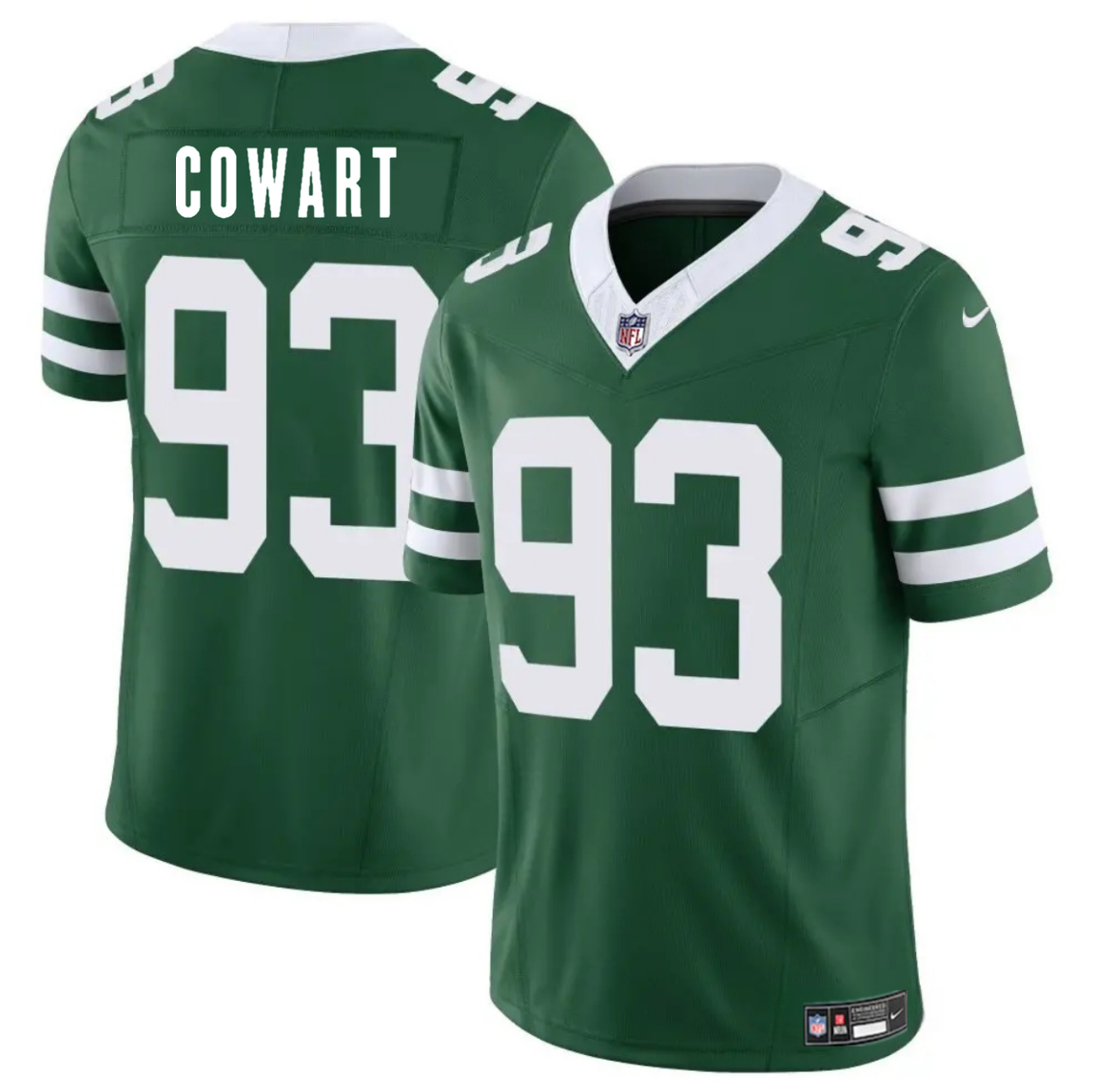 Men's New York Jets #93 Byron Cowart Green 2025 F.U.S.E. Vapor Untouchable Limited Stitched Jersey Men's New York Jets #93 Byron Cowart Green 2025 F.U.S.E. Vapor Untouchable Limited Stitched Jersey